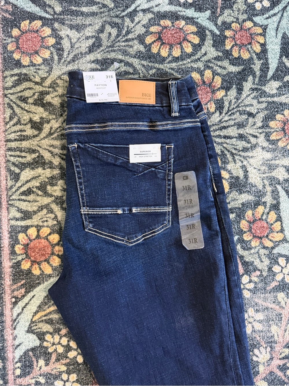 BKE Women's Dark Blue Payton Flare 31R 31 x 32